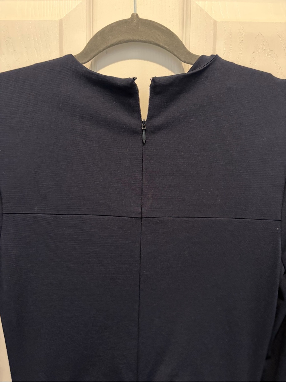 Aknvas Navy Blue Asymmetric Ruching High-Low Dress - Picture 6 of 6